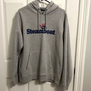 Men’s hoodie from Steamboat ski resort. Men’s L. Light grey. Excellent condition